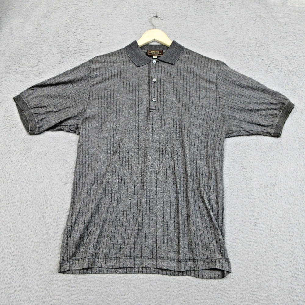 Marcus Neiman Marcus Collection Polo Shirt Mens Medium Italy Button Up‎ Classic
